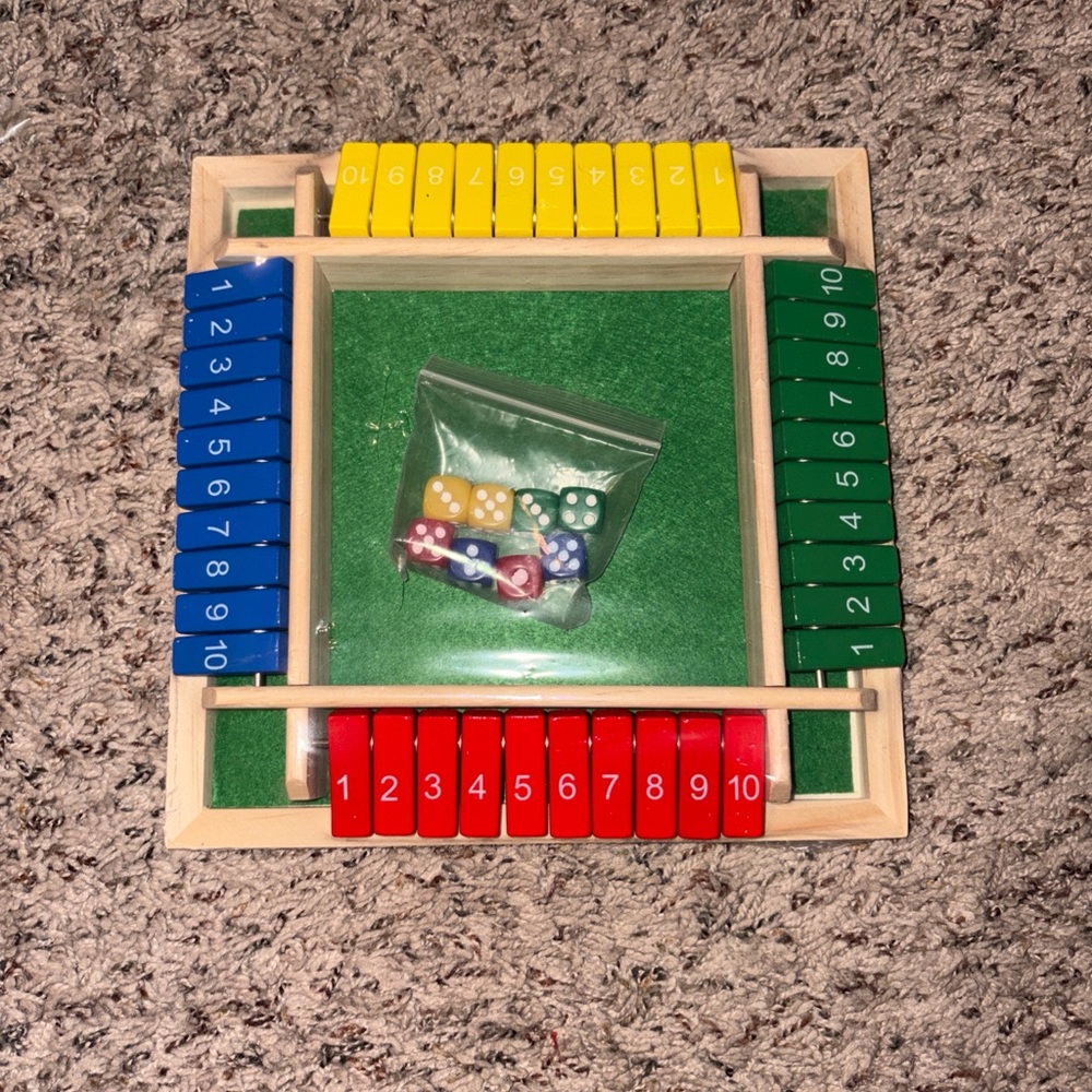 Colorful Wooden Number Game for Kids